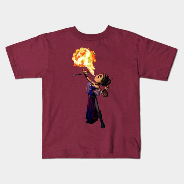 Fire Eater Kids T-Shirt by Thedustyphoenix